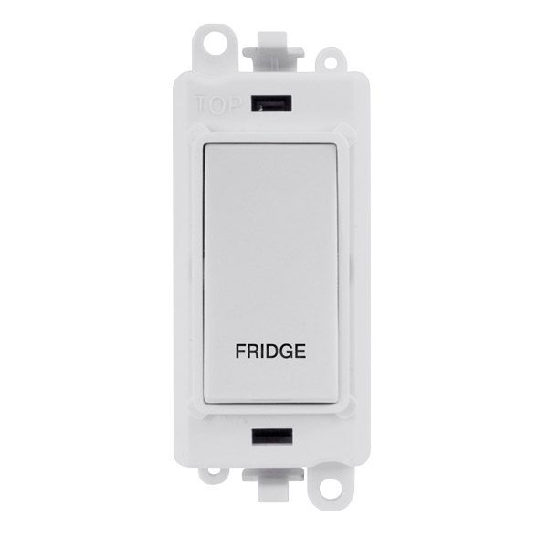 Click GM2018PW-FD GridPro White 20AX 2 Pole FRIDGE Switch Module - White Insert