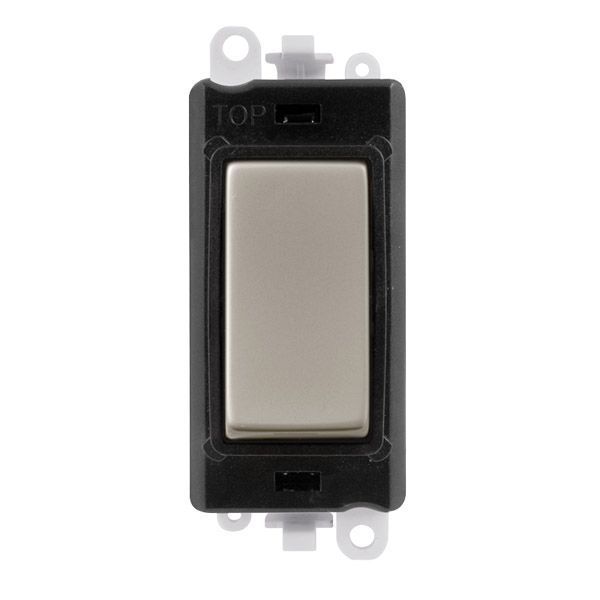 Click GM2075BKPN GridPro Pearl Nickel 20AX 3 Position Retractive Switch Module - Black Insert
