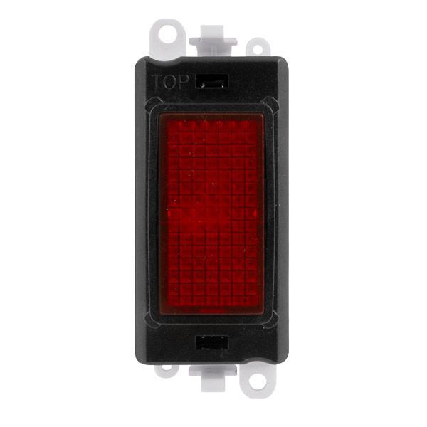 Click GM2080BK Red 240V LED Indicator Module - Black Insert