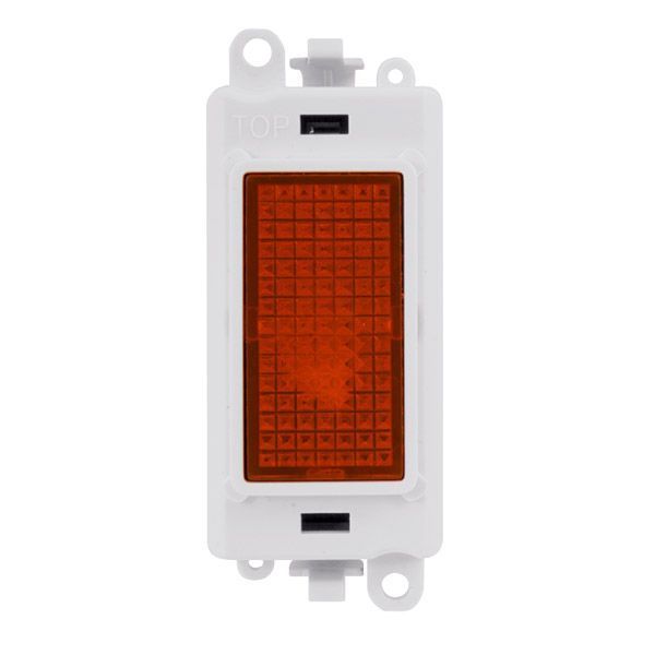 Click GM2081PW Amber 240V LED Indicator Module - White Insert