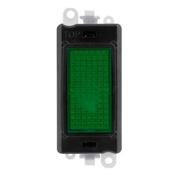 Click GM2082BK Green 240V LED Indicator Module - Black Insert