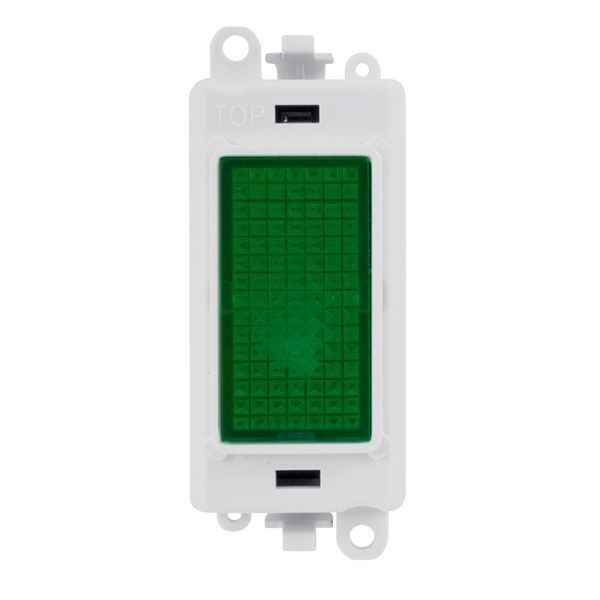 Click GM2082PW Green 240V LED Indicator Module - White Insert