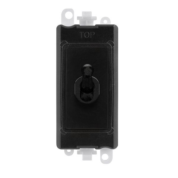 Click GM209018BK GridPro Black 20AX 2 Pole Toggle Switch Module - Black Insert