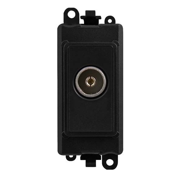 Click GM2410BK GridPro Non-Isolated Female Coaxial Outlet Module - Black Insert