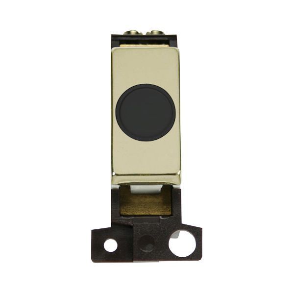 Click MD017BKBR MiniGrid Polished Brass Ingot 20A Flex Outlet Module - Black Insert