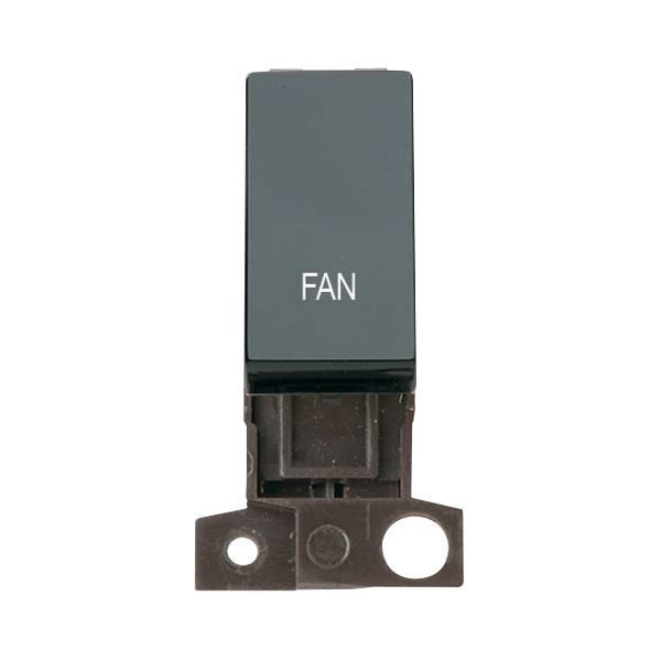 Click MD018BK-FN MiniGrid Black Ingot 13A 10AX 2 Pole FAN Switch Module