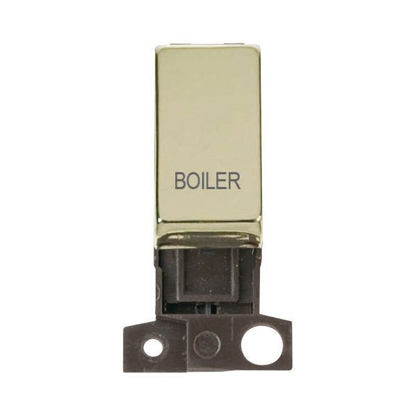 Click MD018BR-BL MiniGrid Polished Brass Ingot 13A 10AX 2 Pole BOILER Switch Module