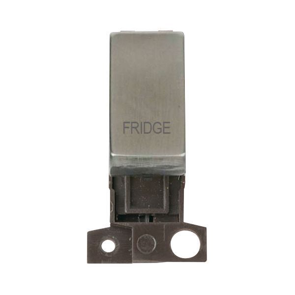 Click MD018SS-FD MiniGrid Stainless Steel Ingot 13A 10AX 2 Pole FRIDGE Switch Module