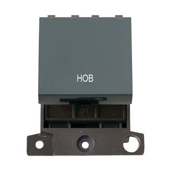 Click MD022BK-HB MiniGrid Black Ingot 20A Twin Width 2 Pole HOB Switch Module