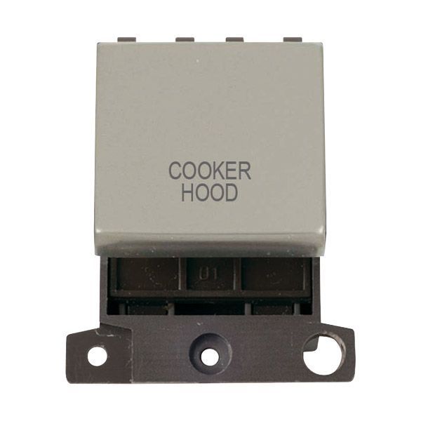 Click MD022PN-CH MiniGrid Pearl Nickel Ingot 20A Twin Width 2 Pole COOKER HOOD Switch Module