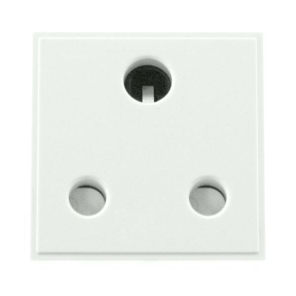 Click MM033WH New Media Polar White 15A Round Pin Socket Outlet Module