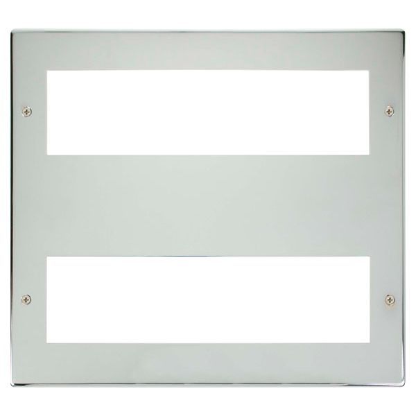 Click MP516CH New Media Polished Chrome 2x8 Aperture Unfurnished Front Plate