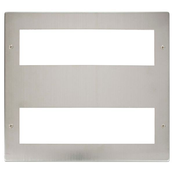 Click MP516SS New Media Stainless Steel 2x8 Aperture Unfurnished Front Plate
