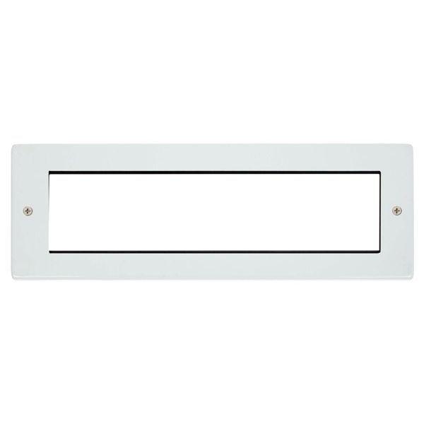 Click MP608PW New Media Polar White 8 Aperture Unfurnished Front Plate Yoke