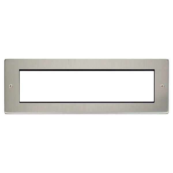 Click MP608SS New Media Stainless Steel 8 Aperture Unfurnished Front Plate Yoke