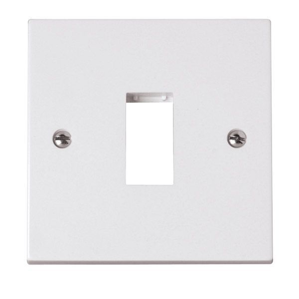 Click PRW401 20 Pack MiniGrid White 1 Gang 1 Aperture Polar Unfurnished Front Plate (20 Pack, 1.01 each)