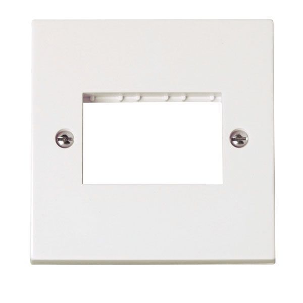 Click PRW403 20 Pack MiniGrid White 1 Gang 3 Aperture Polar Unfurnished Front Plate (20 Pack, 0.97 each)