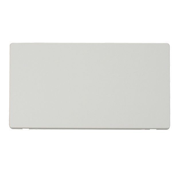 Click SCP061MW Definity Metal White Screwless 2 Gang Blank Cover Plate