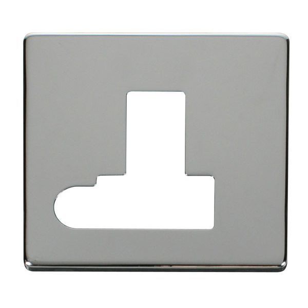 Click SCP151CH Polished Chrome Definity Screwless 13A Flex Outlet Switched Fused Spur Unit Cover Plate
