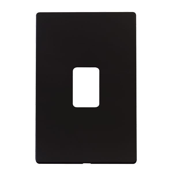 Click SCP202MB Definity Metal Black Screwless 2 Gang 45A Switch Cover Plate