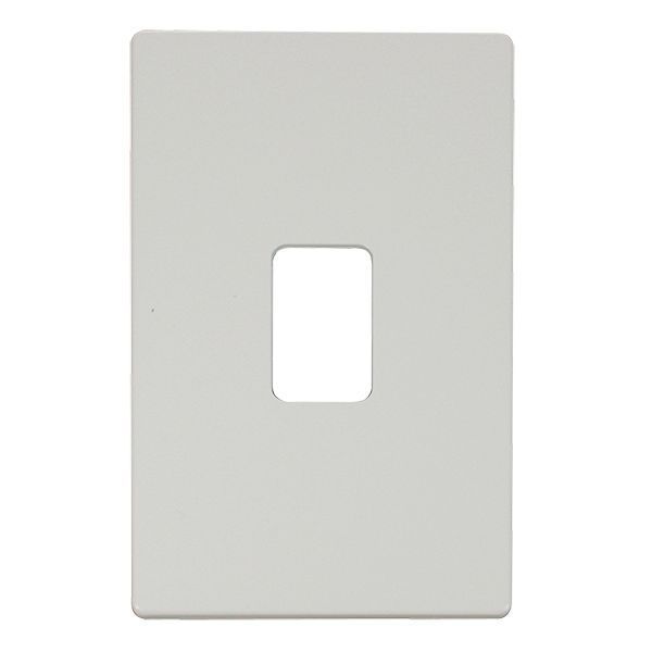 Click SCP202MW Matt White Definity Screwless 45A Vertical Switch Cover Plate
