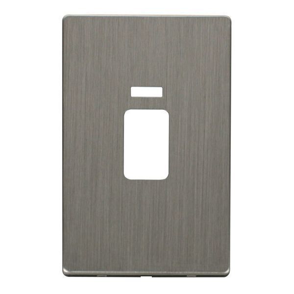 Click SCP203SS Stainless Steel Definity Screwless 45A Neon Vertical Switch Cover Plate