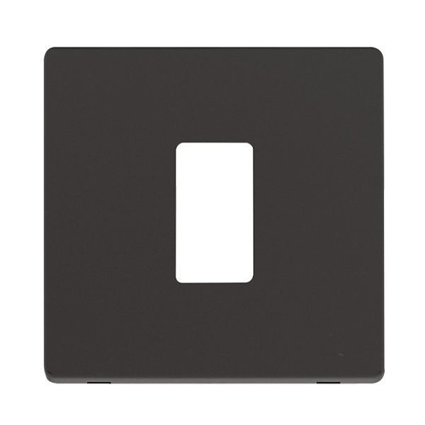 Click SCP20401BK GridPro Black Screwless 1 Gang Definity Front Plate