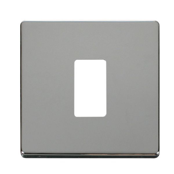 Click SCP20401CH GridPro Polished Chrome Screwless 1 Gang Definity Front Plate