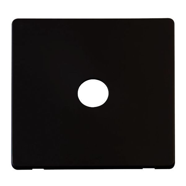 Click SCP231MB Definity Metal Black Screwless 1 Gang Coaxial Outlet Cover Plate