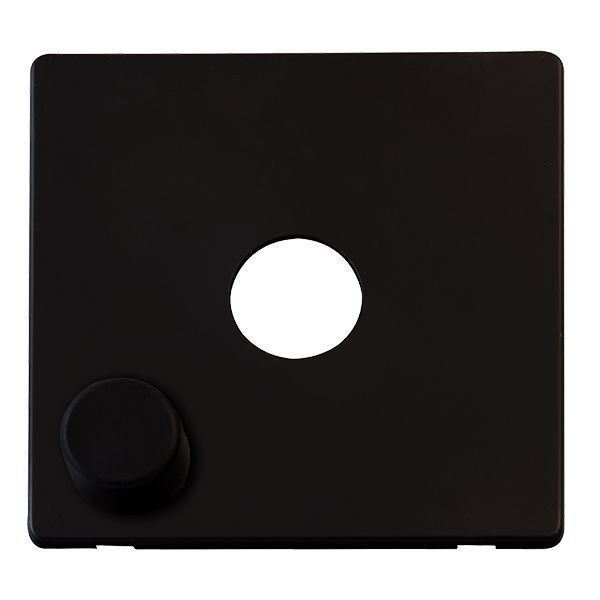 Click SCP241MB Definity Metal Black Screwless 1 Gang Dimmer Switch Cover Plate