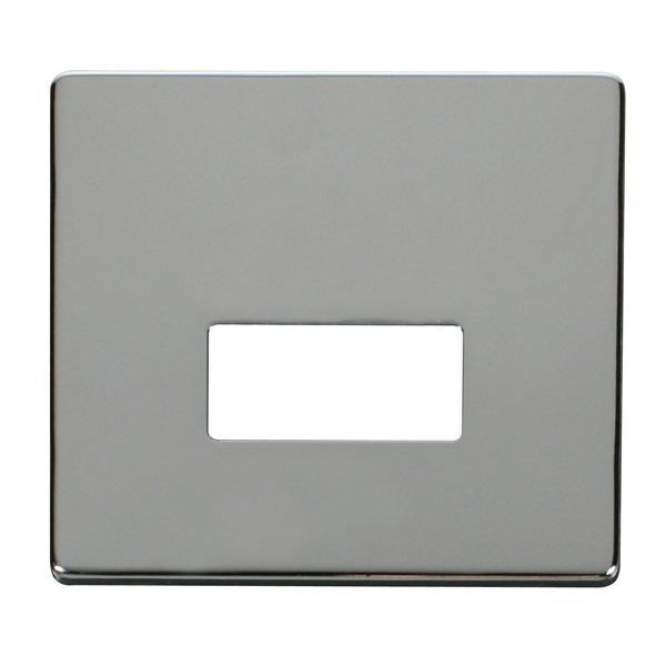 Click SCP250CH Polished Chrome Definity Screwless 13A Fused Spur Unit Cover Plate