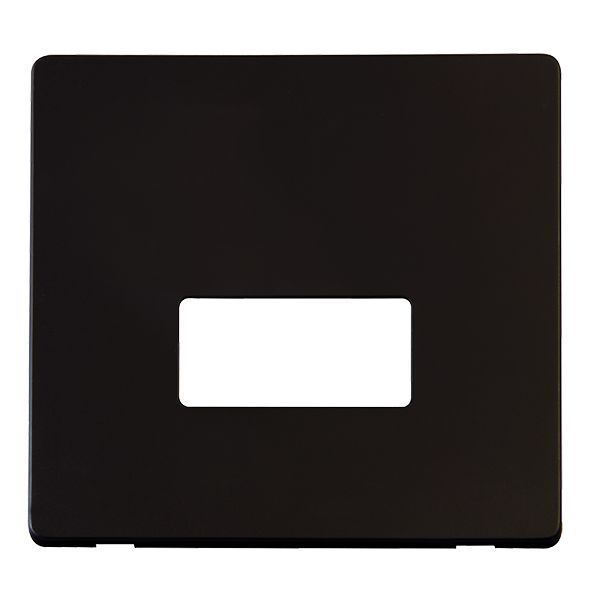 Click SCP250MB Definity Metal Black Screwless 13A Fused Spur Unit Cover Plate