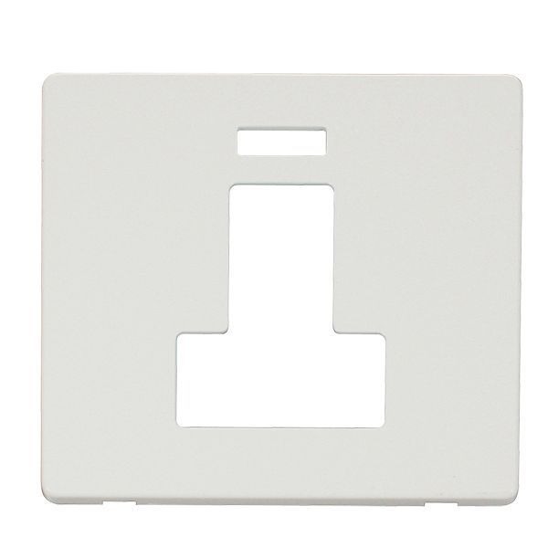 Click SCP252MW Matt White Definity Screwless 13A Neon Switched Fused Spur Unit Cover Plate