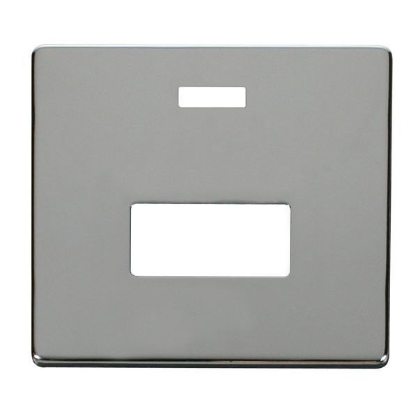 Click SCP253CH Polished Chrome Definity Screwless 13A Neon Fused Spur Unit Cover Plate