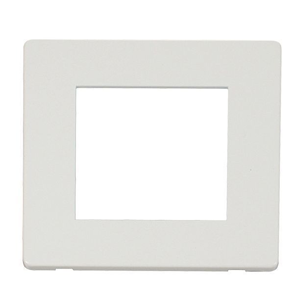 Click SCP311MW New Media Metal White 1 Gang 2 Aperture Definity Cover Plate 
