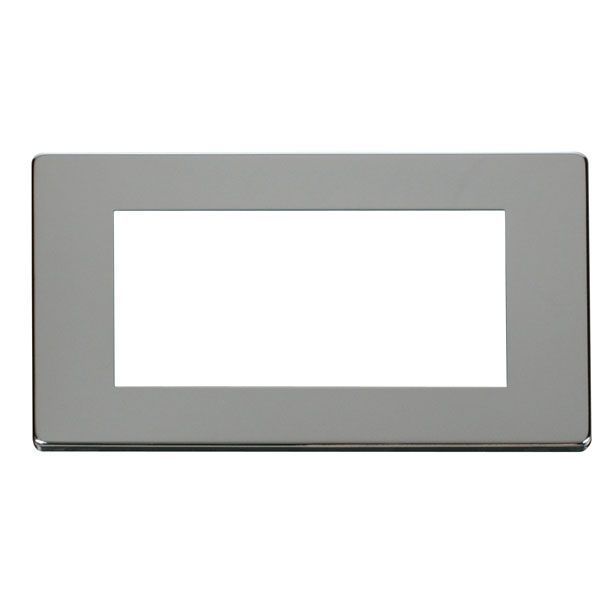 Click SCP312CH New Media Polished Chrome 2 Gang 4 Aperture Definity Cover Plate 