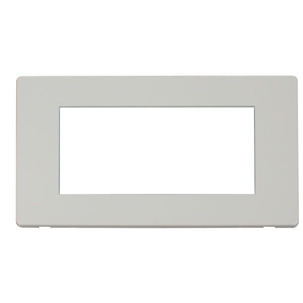 Click SCP312PW New Media Polar White 2 Gang 4 Aperture Definity Cover Plate 