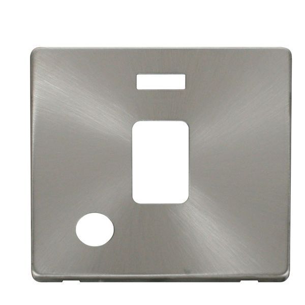 Click SCP323BS Brushed Steel Definity Screwless 1 Gang 20A Flex Outlet Neon Switch Cover Plate