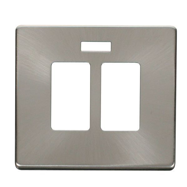 Click SCP324BS Brushed Steel Definity Screwless Sink or Bath Switch Cover Plate