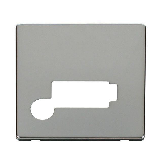 Click SCP350CH Polished Chrome Definity Screwless 13A Flex Outlet Lockable Fused Spur Unit Cover Plate
