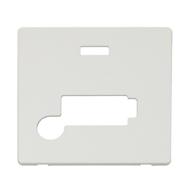 Click SCP353MW Matt White Definity Screwless 13A Flex Outlet Neon Lockable Fused Spur Unit Cover Plate
