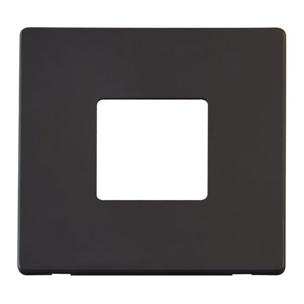 Click SCP402BK MiniGrid Black Screwless 1 Gang 2 Aperture Definity Unfurnished Front Plate