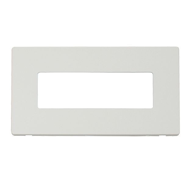 Click SCP426MW Minigrid Metal White Screwless 2 Gang 6 Aperture Definity Cover Plate