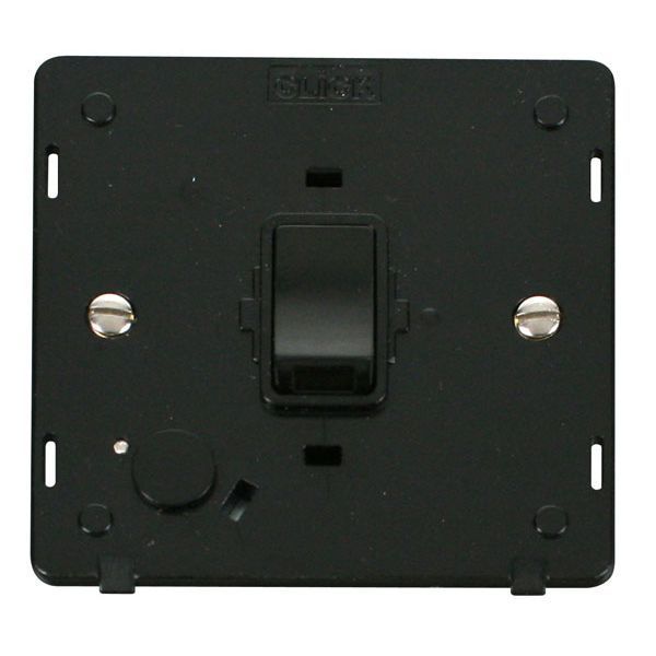 Click SIN022BK Black Definity 20A 2 Pole Flex Outlet Plate Switch Insert - Black Insert