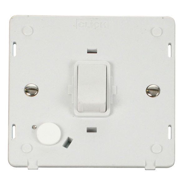 Click SIN022PW White Definity 20A 2 Pole Flex Outlet Plate Switch Insert - White Insert