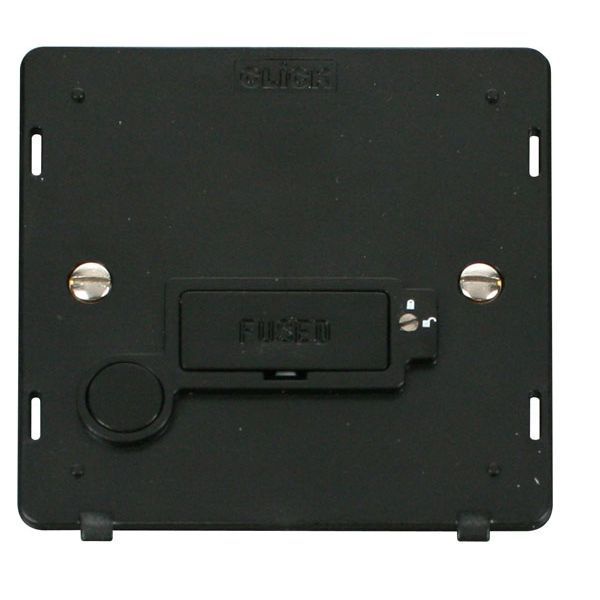 Click SIN250BK Black Definity 13A Flex Outlet Lockable Fused Spur Unit Insert  - Black Insert
