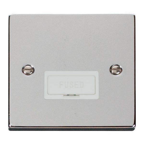 Click VPCH650WH Deco Polished Chrome 13A Fused Spur Unit - White Insert