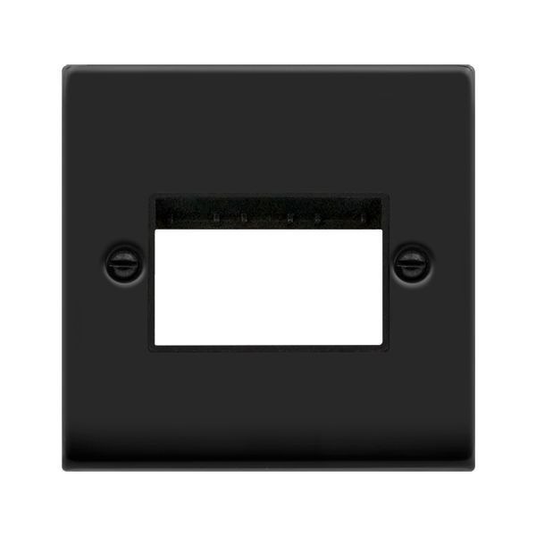 Click VPMB403BK MiniGrid Matt Black 1 Gang 3 Aperture Deco Range Front Plate