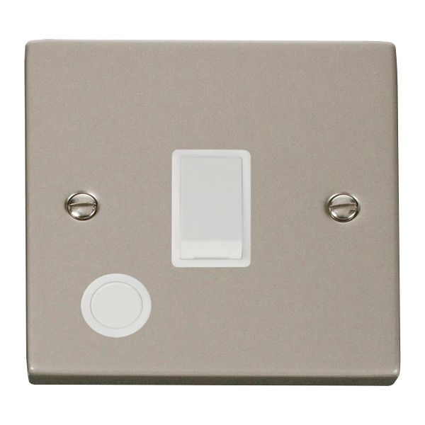 Click VPPN022WH Deco Pearl Nickel 20A 2 Pole Flex Outlet Switch - White Insert