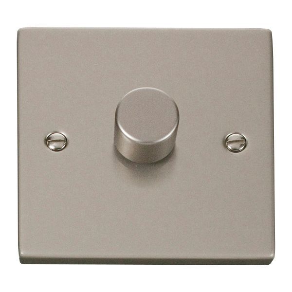 Click VPPN161 Deco Pearl Nickel 1 Gang 2 Way 100W LED Dimmer Switch
